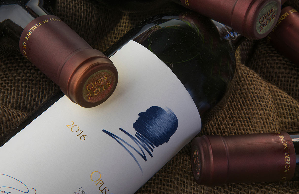 A close up image of the Opus One 2016