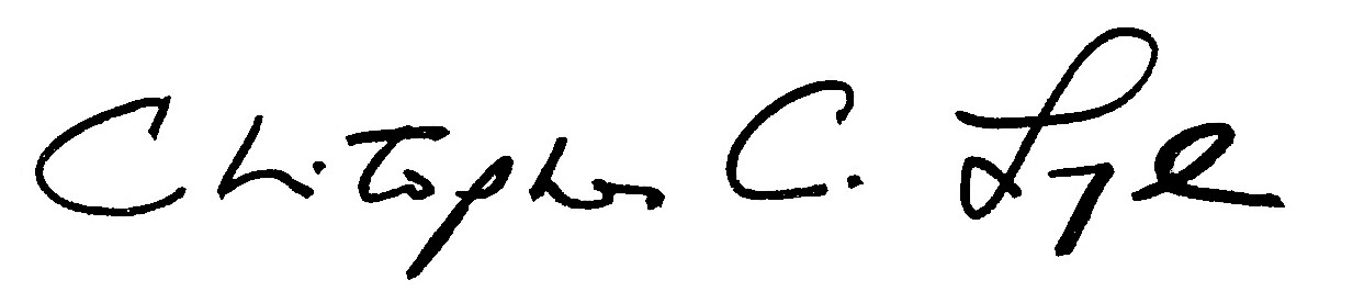 Opus One CEO, Chris Lynch's signature
