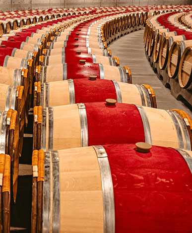 The graceful arc of the Opus One Grand Chai creates the illusion of infinite rows, drawing the eye - and the imagination - into a space of quiet reverence.