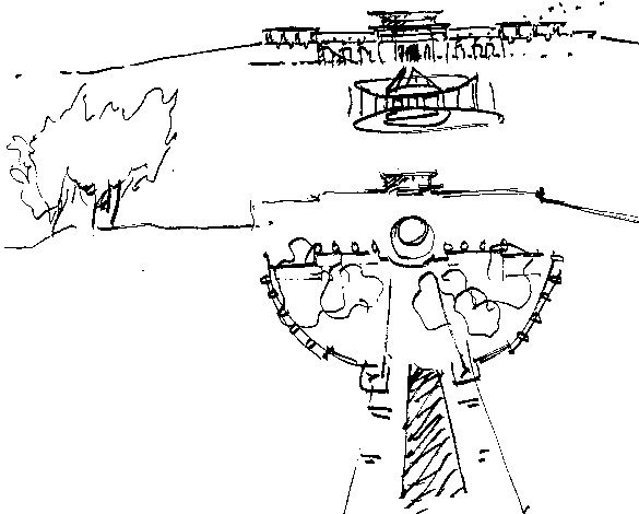 Sketch of Opus One by Scott Johnson of Johnson Fain