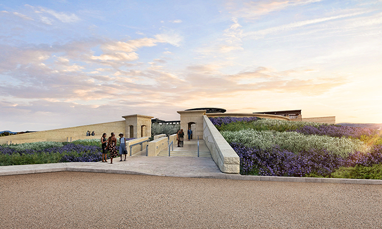 Rendering of the newly planted berms at Opus One