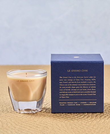 Opus One candle, "Le Grand Chai"