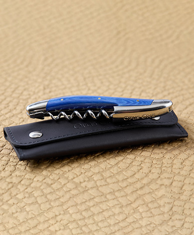 Forge de Laguiole wine key, "Crushed Blue Denim"