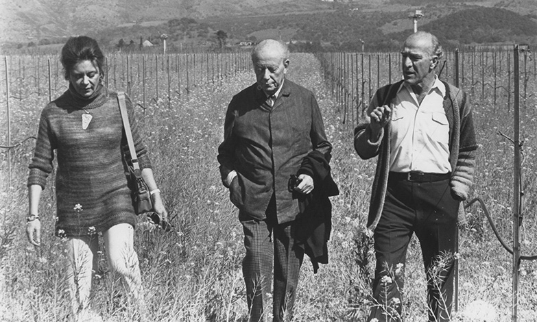 Baroness Philippine de Rothschild, Baron Philippe de Rothschild, and Robert Mondavi