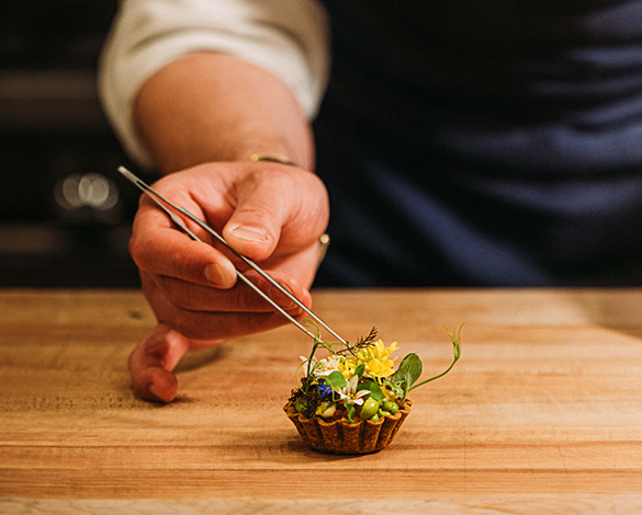 Chef Sean Koenig crafted canapes