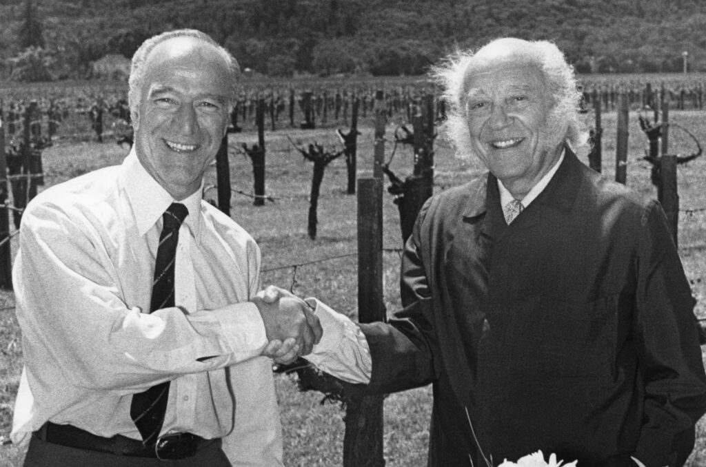 Robert Mondavi and Baron Philippe de Rothschild