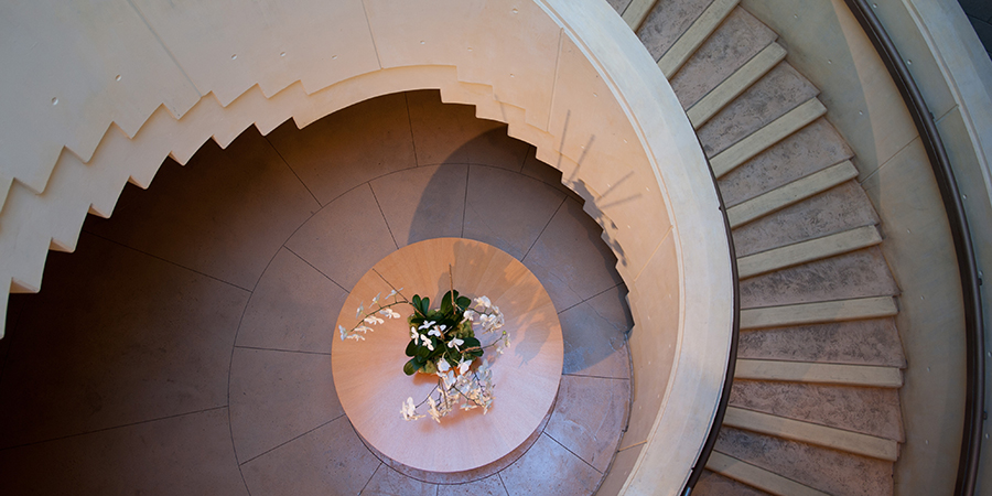 The Opus One stairs